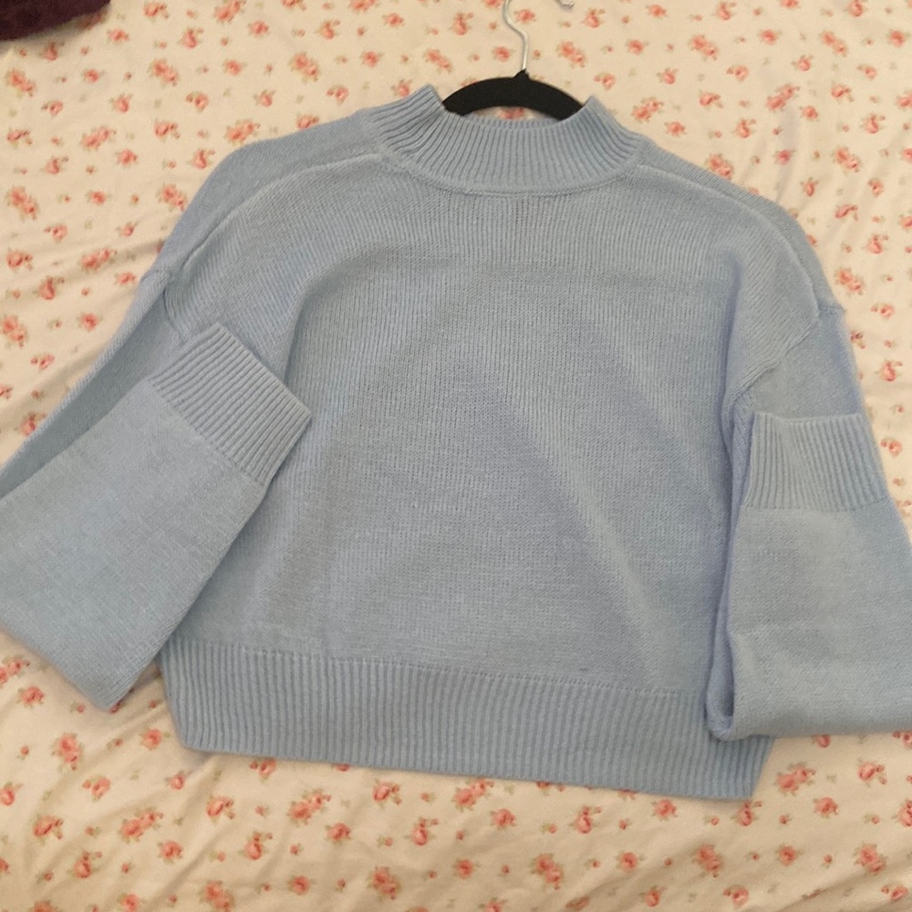 H&M blue sweater — soft and perfect for winter